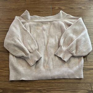 Anthropologie Pink Ribbed Sweater